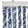 vidaXL Fly Curtain Blue and White 39.4x78.7" Chenille