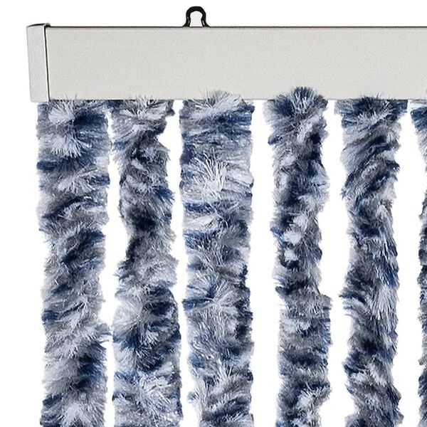 vidaXL Fly Curtain Blue and White 39.4x78.7" Chenille