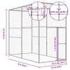vidaXL Cat Cage Silver Galvanized steel Large Durable Cat Cage