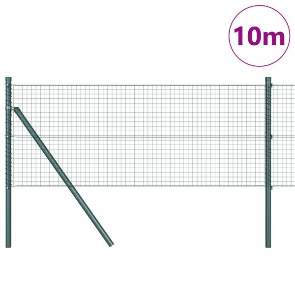 vidaXL Fence Post Green 32.81 x 1.31 ft (0.98 x 0.98 in mesh)