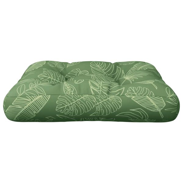 vidaXL Pallet Cushion Leaf Pattern 23.6"x24.2"x3.9" Oxford Fabric