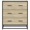 vidaXL Sideboard Sonoma oak Engineered wood, metal Medium Sideboard