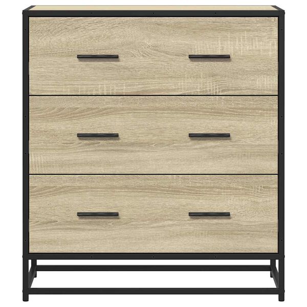 vidaXL Sideboard Sonoma oak Engineered wood, metal Medium Sideboard