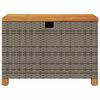 vidaXL Garden Storage Box Grey and brown PE rattan 31.5x15.7x18.9 in
