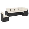 vidaXL Garden Sofa Set Black, Cream white
