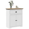 vidaXL Hallway Cabinet White and Brown Solid pine wood, engineered wood