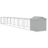vidaXL Dog House Light Grey Galvanized steel 46.1 x 320.9 x 48.4 in