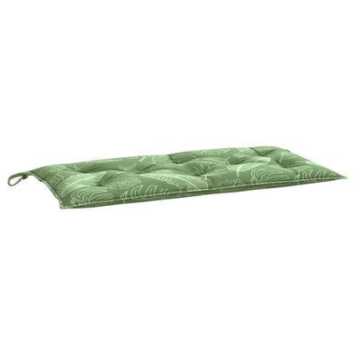 vidaXL Garden Bench Cushion Leaf Pattern 39.4"x19.7"x2.8" Oxford Fabric