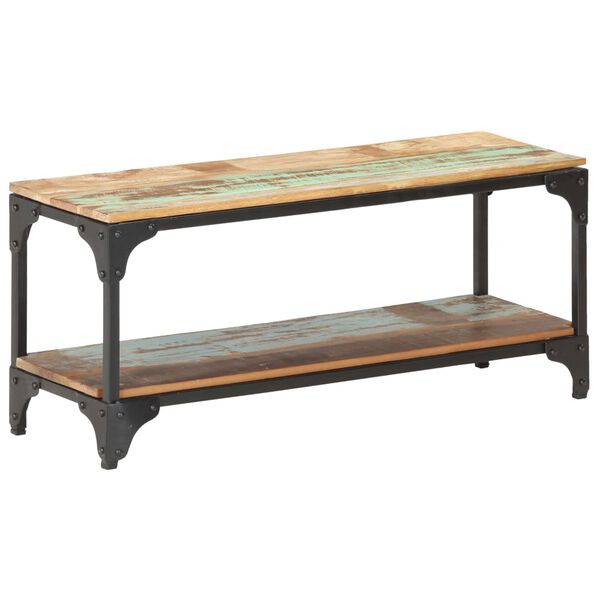 vidaXL Coffee Table Multicolored Solid reclaimed wood, powder-coated steel