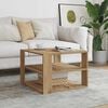 vidaXL Coffee Table Artisan Oak Engineered Wood 22.8x22.8x15.7 in