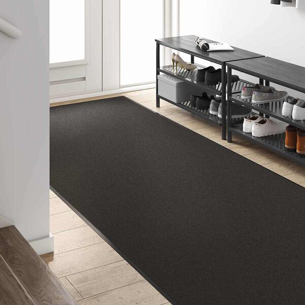 vidaXL Doormat Other Black 47.2" x 118.1" Polyamide and PVC