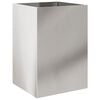 vidaXL Planter Silver Stainless Steel Large Decorative Inlays Planter