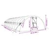 vidaXL Greenhouse White Polyethylene (PE), Galvanized Steel Large