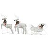 vidaXL Reindeer And Sleigh Christmas Decoration Set of 6 Gold