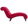 vidaXL Chaise Lounge Red Velvet, Polyester Large Ergonomic