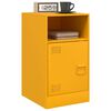vidaXL Bedside Cabinet Set of 2 Mustard Yellow Cold-rolled steel Medium