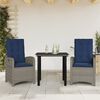 vidaXL Garden Dining Set Grey
