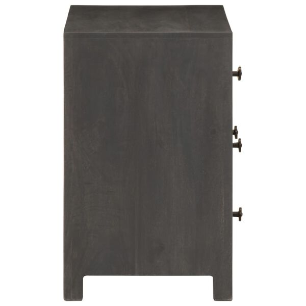 vidaXL Sideboard Grey and white Solid mango wood Sideboard Rectangular