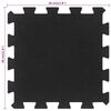 vidaXL Rubber Floor Tiles 9 pcs Black 0.63" 11.8"x11.8"