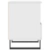 vidaXL Bedside Cabinet White Engineered wood, Metal 16.5x13.8x19.7 in