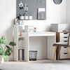 vidaXL Desk with Shelf White 39.37 x 15.75 x 35.43 in Engineered Wood