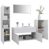 vidaXL Bathroom Furniture Set High gloss white Engineered wood, acrylic