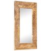 vidaXL Mirror Natural wood Solid mango wood Medium Decorative Inlays