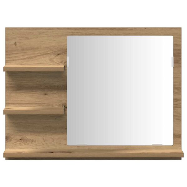 vidaXL Bathroom Mirror Cabinet Artisan oak Engineered wood and glass