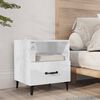 vidaXL Nightstand Set of 2 High gloss white Engineered wood, metal