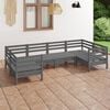 vidaXL 6 Piece Patio Lounge Set Gray Solid Pinewood