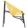 vidaXL Garden Egg Chair Black and Yellow PE Rattan and Powder-Coated Steel