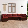 vidaXL Garden Lounge Set Brown and Cinnamon Red