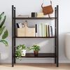 vidaXL Wall Shelf Dark Brown Solid Oak Wood 31.5 x 23.6 in