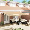 vidaXL Retractable Awning Multicolour 196.85" x 118.11" fabric