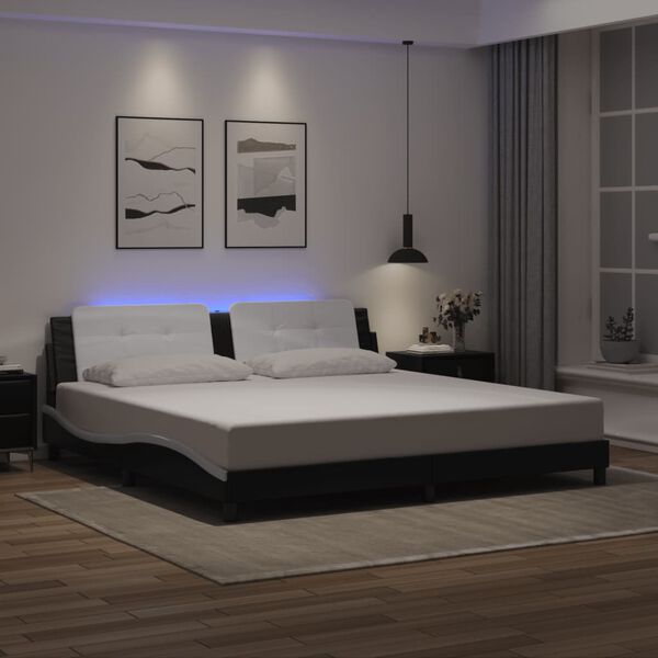 vidaXL Bed Frame Black and White