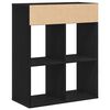 vidaXL Book Cabinet Black Engineered Wood Medium Book Cabinet