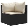 vidaXL Patio Lounge Set Black, Cream White