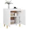 vidaXL Sideboard White Engineered wood, MDF, Solid eucalyptus wood