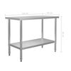 vidaXL Kitchen Work Table 47.2"x23.6"x33.5" Stainless Steel
