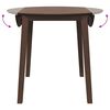 vidaXL Dining Table Brown Solid Wood Rubber