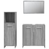 vidaXL Bathroom Furniture Set Gray Sonoma Engineered Wood Medium