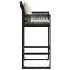 vidaXL Garden Bar Stool Black, Cream White