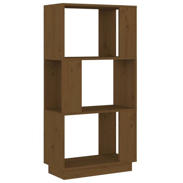 vidaXL Book Cabinet Honey brown Solid pine wood Medium Book Cabinet