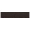 vidaXL Bathroom Countertop Dark Brown 86.6 x 19.7 x (0.8-1.6) " Treated Solid Wood