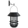 vidaXL Solar Outdoor Wall Lantern Set of 4 Black and transparent