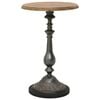 vidaXL End Table Brown Solid fir wood and steel Small Simplistic