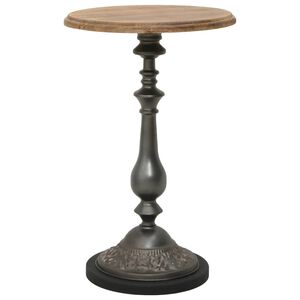 vidaXL End Table Brown Solid fir wood and steel Small Simplistic