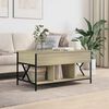 vidaXL Coffee Table Sonoma Oak 39.4"x21.7"x19.7" Engineered Wood and Metal