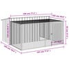 vidaXL Dog House with Run Anthracite 77.6x76.4x43.3" Galvanised Steel