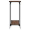vidaXL Console Table Brown Oak Engineered Wood, Metal Medium